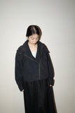 80-90's cropped riders detail jacket