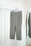 80-90's Salvatore Ferragamo - wool glen check wide tuck trousers