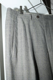 80-90's Salvatore Ferragamo - wool glen check wide tuck trousers