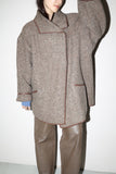 80’s Per Spook tweed wool half coat