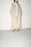 80-90's LONDON FOG - metallic beige oversized hi-neck coat