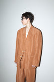 80's BELFE - silk/linen loose fit suit in dusty tangerine orange