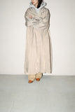 80-90's LONDON FOG - metallic beige oversized hi-neck coat