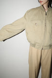 c90’s KATHARINE HAMNETT - denim deformed zip-up blouson