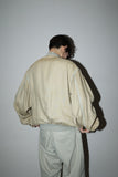 c80's linen zip-up oversized blouson