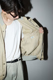 c80's linen zip-up oversized blouson