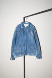 80's acid denim jacket with detachable sleeve