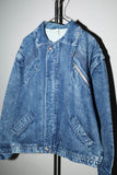 80's acid denim jacket with detachable sleeve