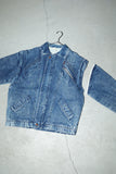 80's acid denim jacket with detachable sleeve