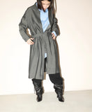 00's　Finish label - metallic rayon shirt dress