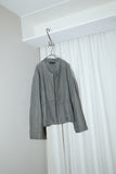 00-10's European label - linen wide silhouette jacket with huge back pockets