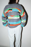80's ENRICO OCVERI - cotton multi color knit jumper