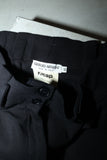 80's GIORGIO ARMANI - cut&sewn fabric tuck wide shorts