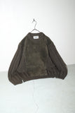 c90's nubuck switched knit jumper