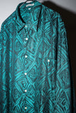 80's–90's European label - rayon abstract pattern shirt