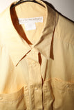 80's CLAUDE MONTANA cotton cropped blouse with big chest pocket