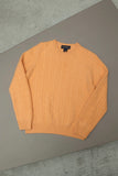 90-00's BROOKS BROTHERS - cable cashmere knit sweater in pastel orange