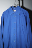 c90's Yves Saint Laurent - dress shirt in cobalt blue