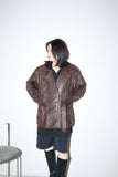 80-90's European label - leather riders type jacket