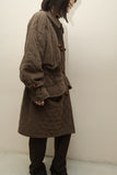 80’s JIL SANDER - quilting coat with detachable big hoodie