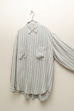 80's KRIZIA - rayon double pocket multi stripe shirt