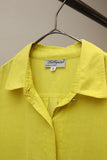 80's Les Copains - linen shirt in neon yellow