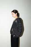 80's European label -  switched fabric pullover top