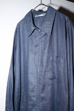 90-00's European label - linen oversized shirt jacket
