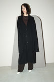 90-00's Dries Van Noten - elastic wool loose fitting knit coat