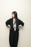 c80's CELINE - silk botanical motif scarf