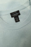 00s US label - cashmere crew neck knit sweater in pale blue