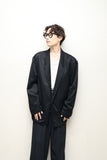 90-00's European label - cotton/rayon single oversized jacket