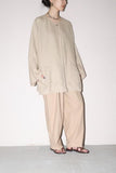 80’s MAX MARA linen dolman sleeve collarless jacket