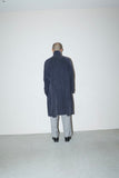 90-00's Allegri - leather switched collar, 2way-neck balmacaan coat