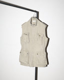 80’s GIORGIO ARMANI cotton safari-style vest with charming 3D pockets