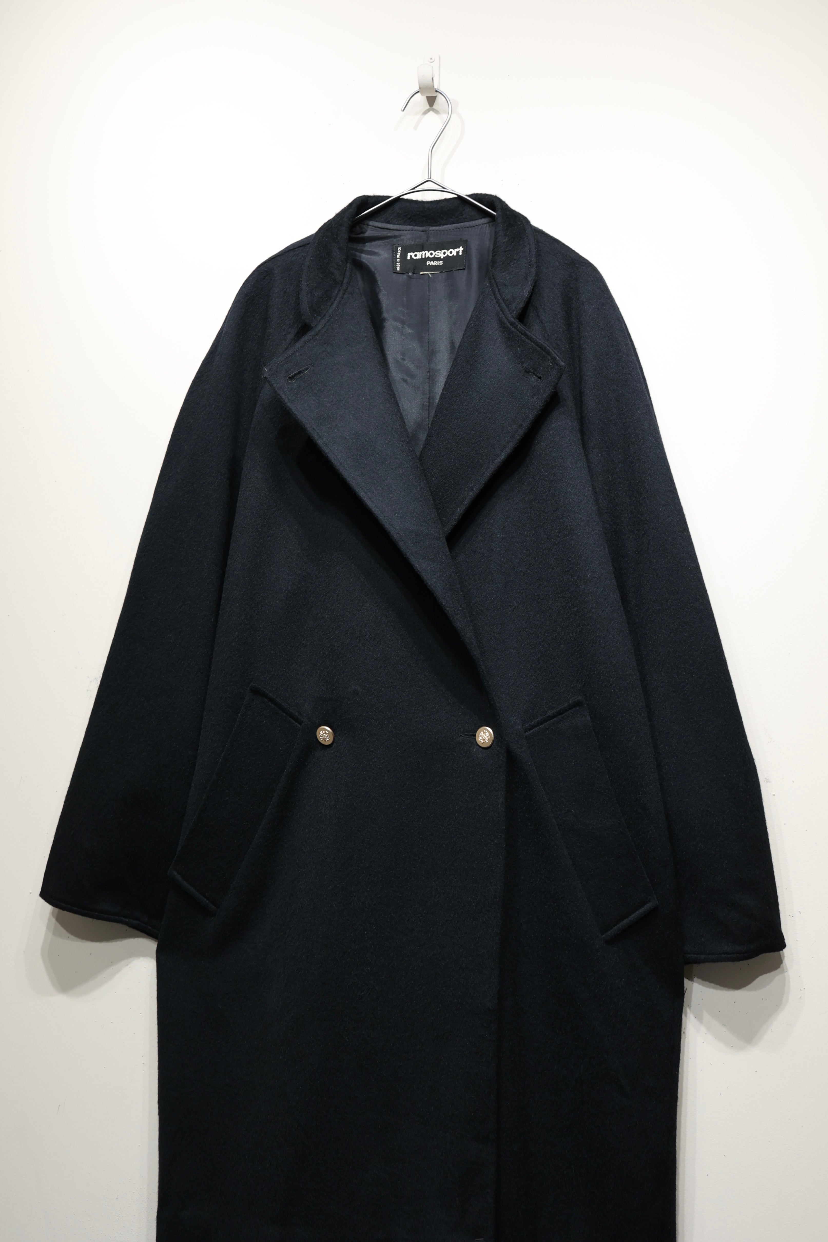 80-90’s RAMOSPORT material unknown double breasted cocoon silhouette coat