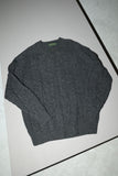 80's shetland wool light cable knit sweater