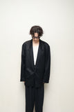 90-00's European label - cotton/rayon single oversized jacket