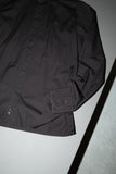 00-10's GUCCI (by TOM FORD?) - cotton side slit dress shirt / brown
