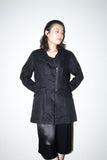 90s European label - linen riders detail zip-up jacket