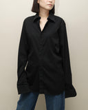 00's PRADA - curved cut dress shirt ①