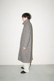 80-90’s "amazing silhouette" tweed wool balmacaan coat