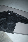 c90's European label -  leather zip-up blouson