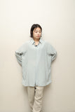 80's MESSORI - silk minimal dress shirt