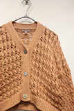 80-90's ROMEO GIGLI cotton low gauge cropped knit cardigan