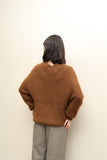 80's GIANFRANCO FERRE - kid mohair, graphical cutting knit sweater