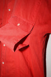 80s OAKS by Gianfranco Ferré - cotton constructive shirt in tomato red