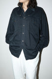 90s European label - cotton shirt with flap pocket
