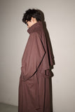 80's Bugatti - maroon color hi-neck coat
