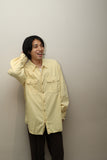 80-90's BANANA REPUBLIC - cotton oversized double pocket shirt